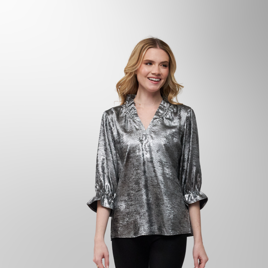 Toofan - Silver - Ruching Neckline Pull Over  - F 1 - 06