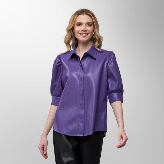 Toofan - Puple - Covered Placket A Line Top - PL 11