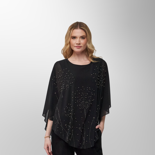 Toofan - Black - Layered Embroidered Tunic  - OS 203 - 1