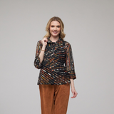 Toofan - Print - Button Down Soutache Ribbon Jacket  - SR 706 - 28
