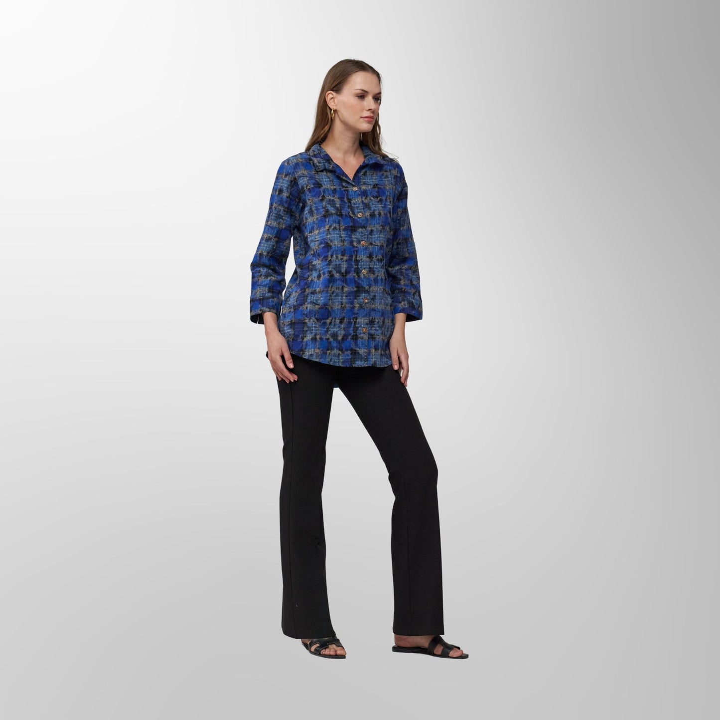 Toofan - Royal - Royal Grid Checkered Relaxed Fit Top - PL 88-102