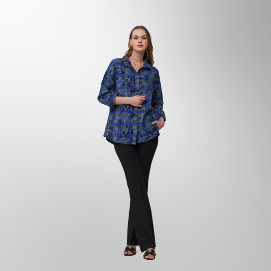 Toofan - Royal - Royal Grid Checkered Relaxed Fit Top - PL 88-102
