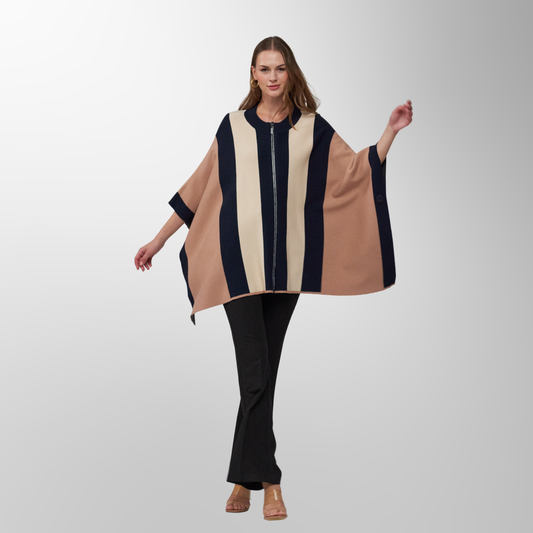 Toofan - Multi Stripe - Multi Stripe Round Neck Cardigan Jacket – Vibrant Style, Timeless Comfort - OS 227