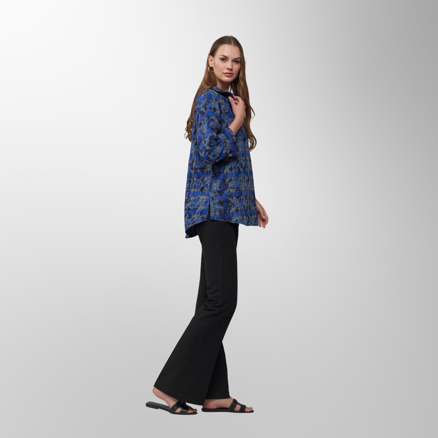 Toofan - Royal - Royal Grid Checkered Relaxed Fit Top - PL 88-102