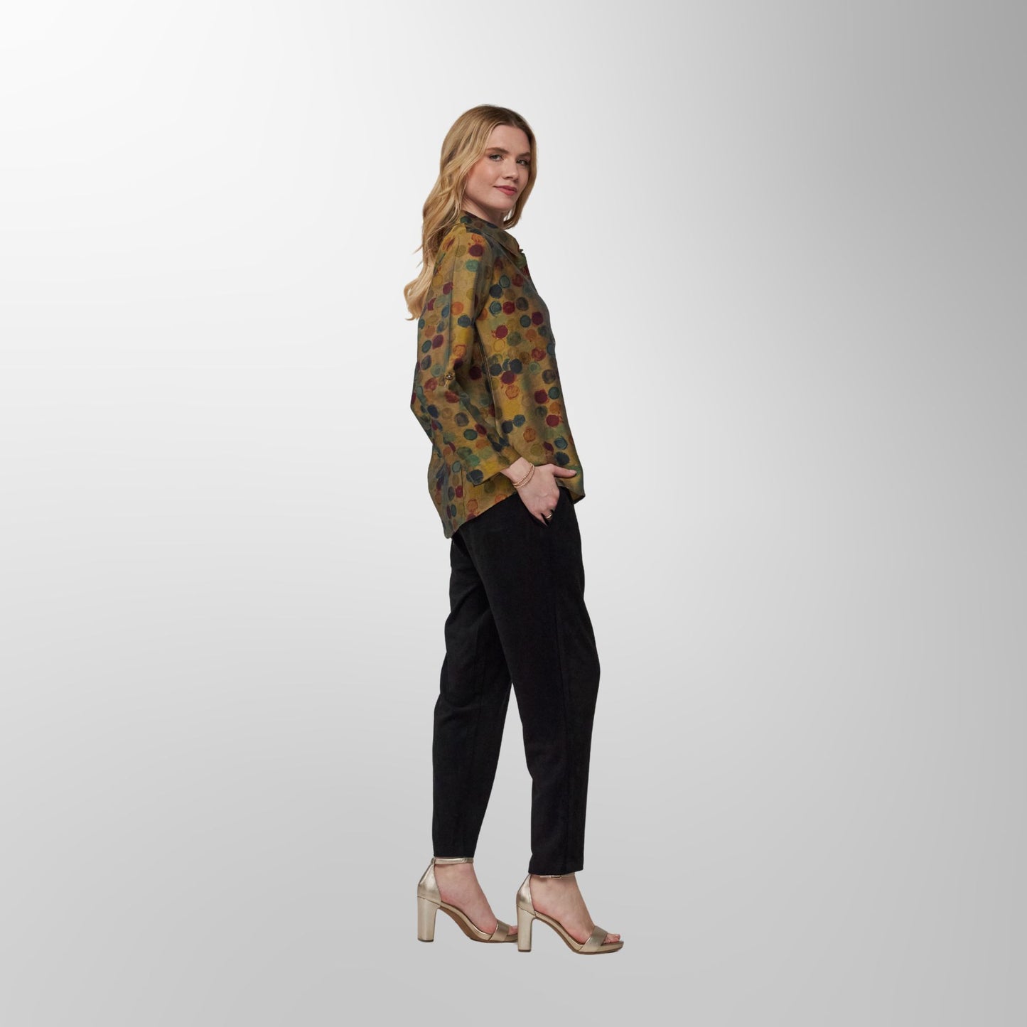 Toofan - Print - Golden Meadow Polka Dot Top - DP 38 - 2