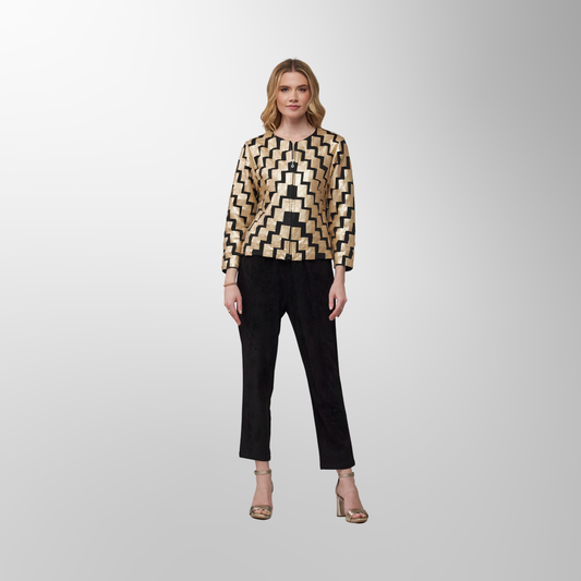 Toofan - Gold - Gold Patchwork Handstitched Jacket – Where Artistry Meets Celebration - MT 1002 - 3