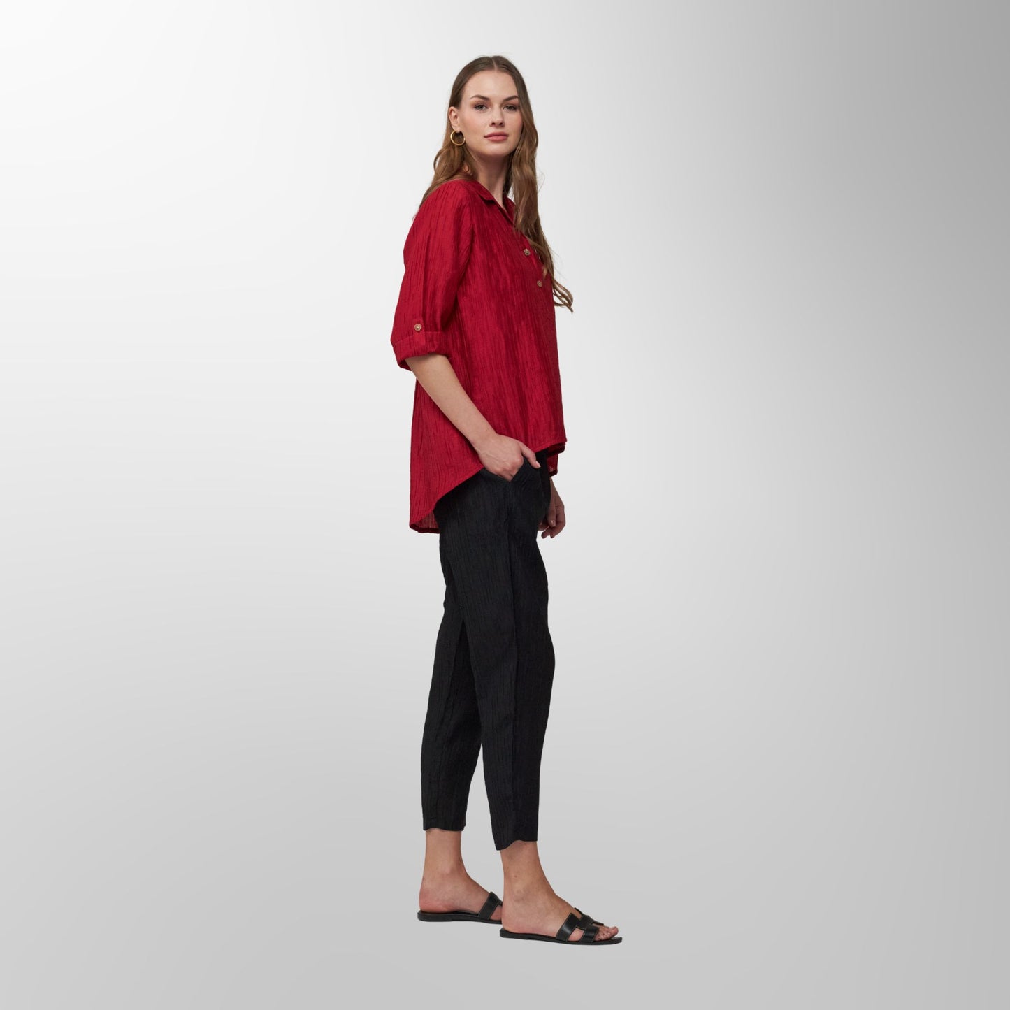 Toofan - Red - Red Ember Casual & Relaxed Top - CR 35