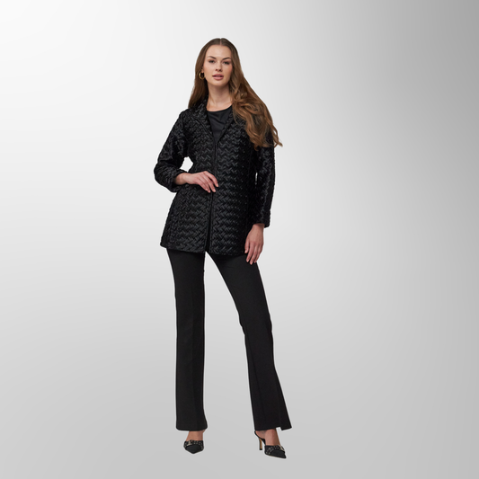 Toofan - Black  - One Button Cardigan Jacket  - CS 1 - 18
