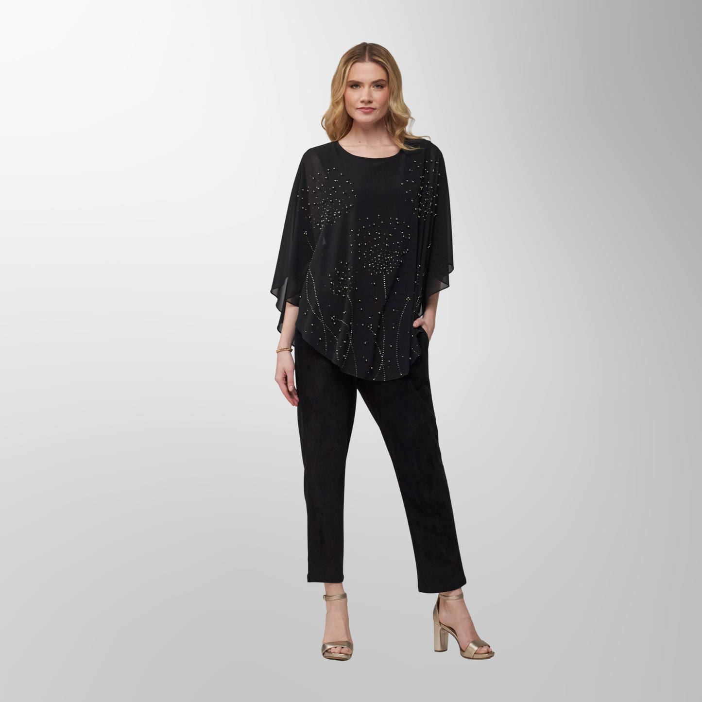 Toofan - Black - Layered Embroidered Tunic  - OS 203 - 1