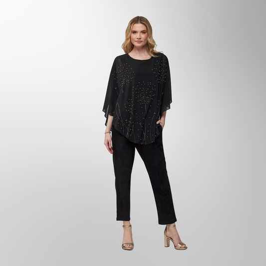 Toofan - Black - Layered Embroidered Tunic  - OS 203 - 1