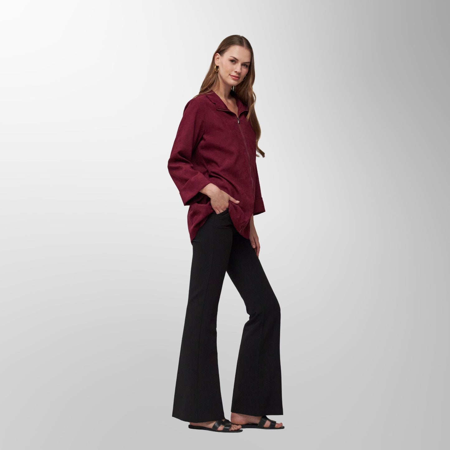 Zipper Down Shirt Women – Effortless Style Meets Everyday Comfort - C 807