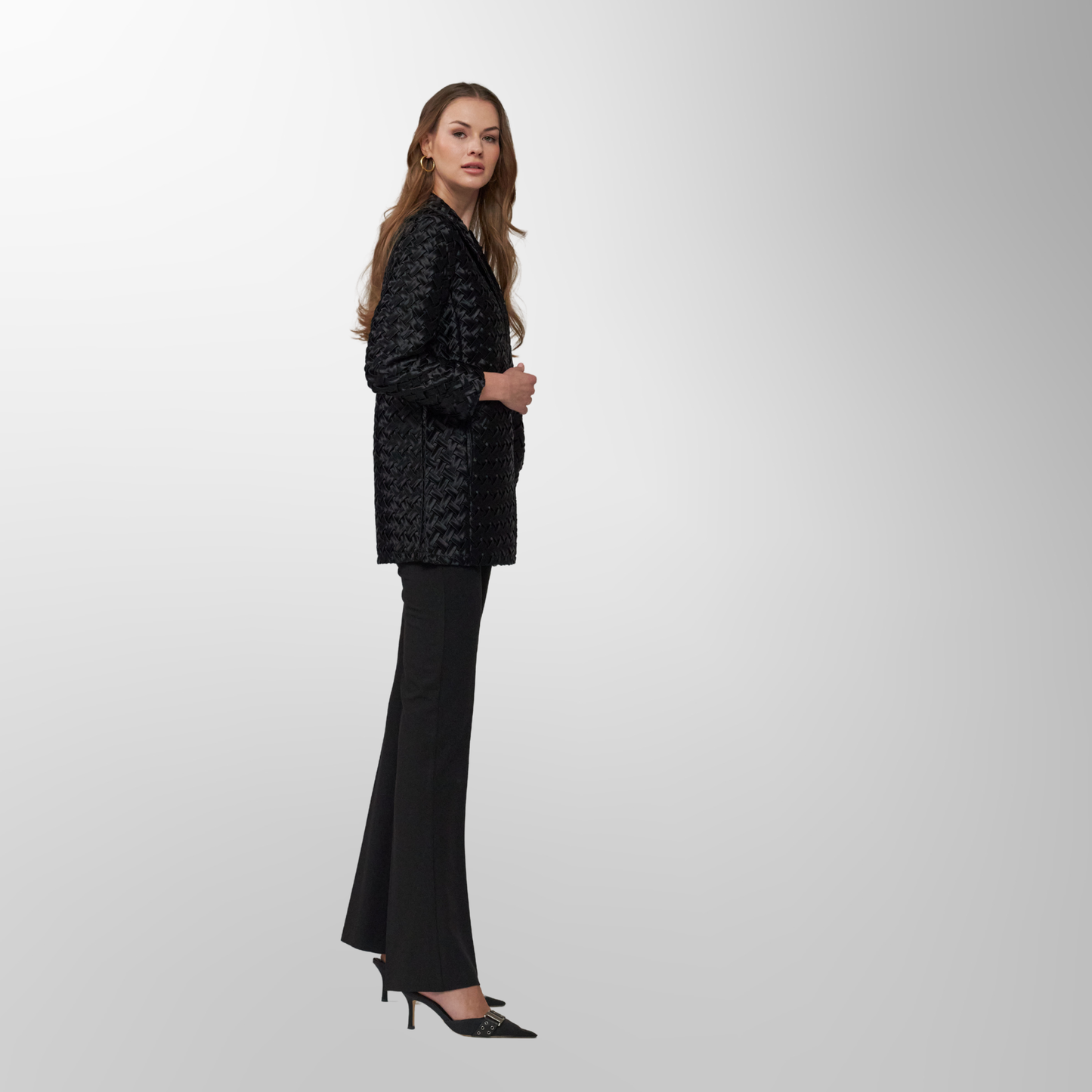 Toofan - Black  - One Button Cardigan Jacket  - CS 1 - 18