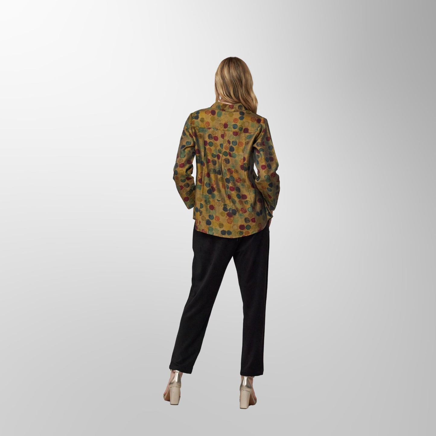 Toofan - Print - Golden Meadow Polka Dot Top - DP 38 - 2
