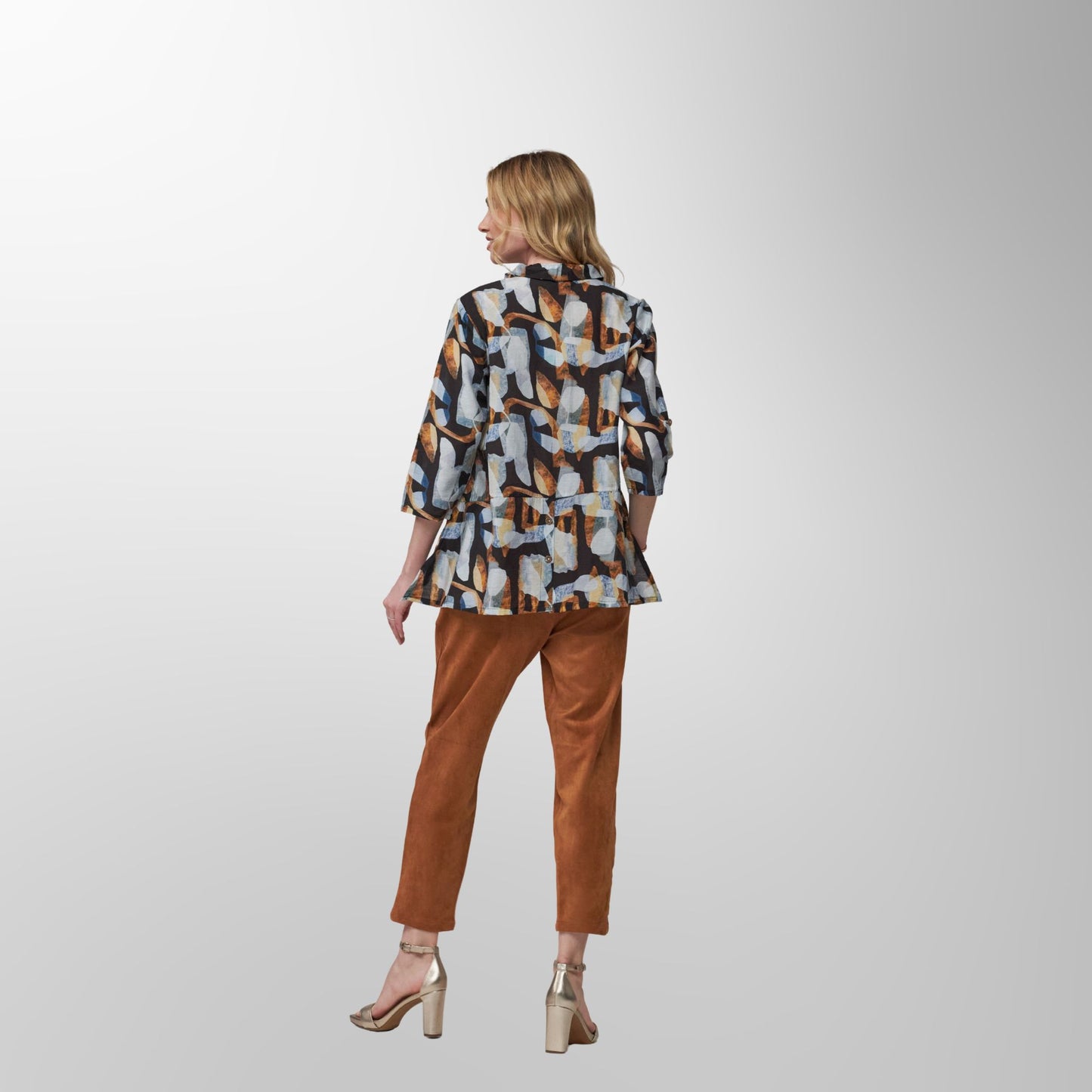 Toofan - Print - Rustic Abstract Women's Print Shirt - DP 34 - 695