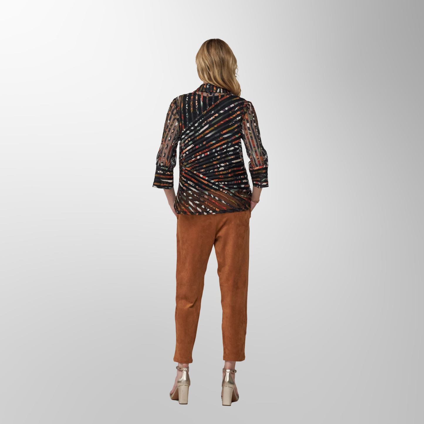 Toofan - Print - Button Down Soutache Ribbon Jacket  - SR 706 - 28