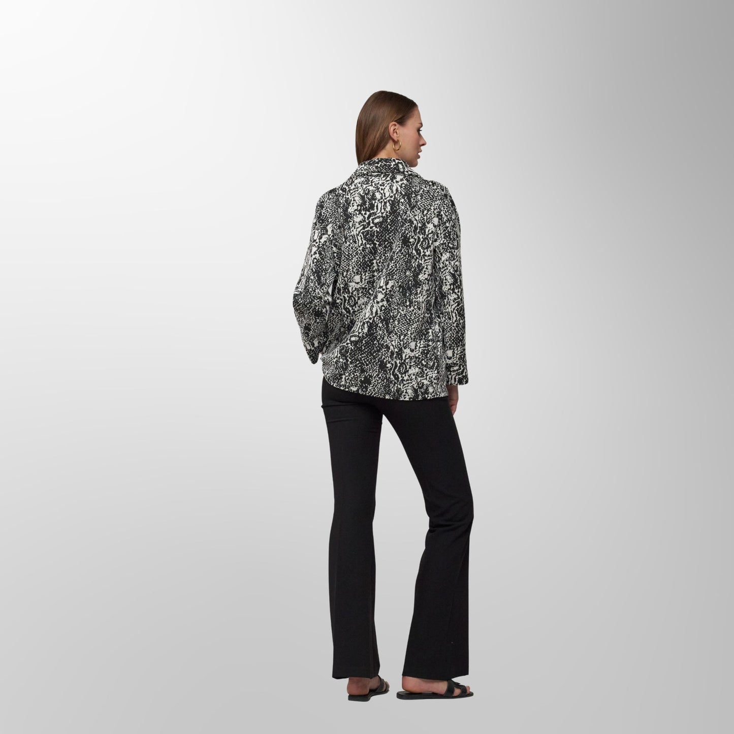 Toofan - Black/White - Urban Python Zip Jacket - BW9-08
