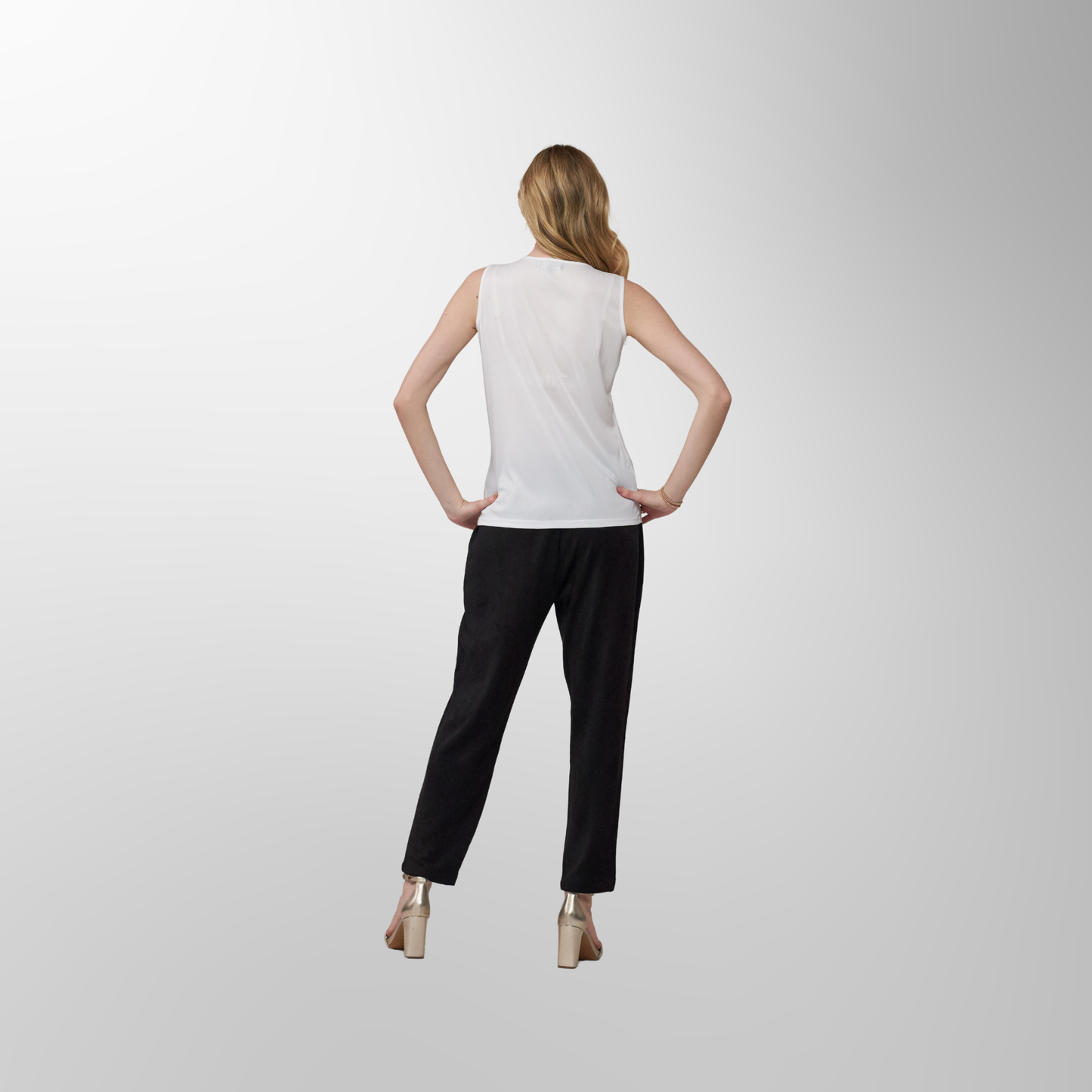 Toofan - White - Hip Length Tank Top – The Perfect Longer Layering Essential - M 200