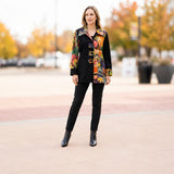Toofan - Printed Suede Color Block Jacket |Printed| 100% Polyester - SP 2-8