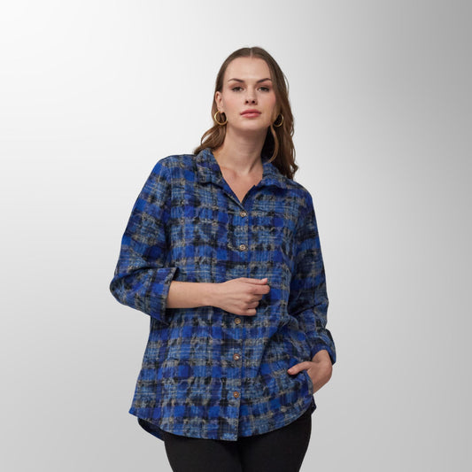 Toofan - Royal - Royal Grid Checkered Relaxed Fit Top - PL 88-102