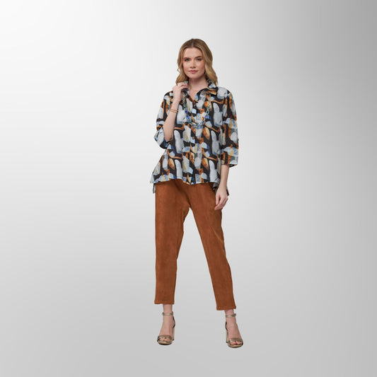 Toofan - Print - Rustic Abstract Women's Print Shirt - DP 34 - 695