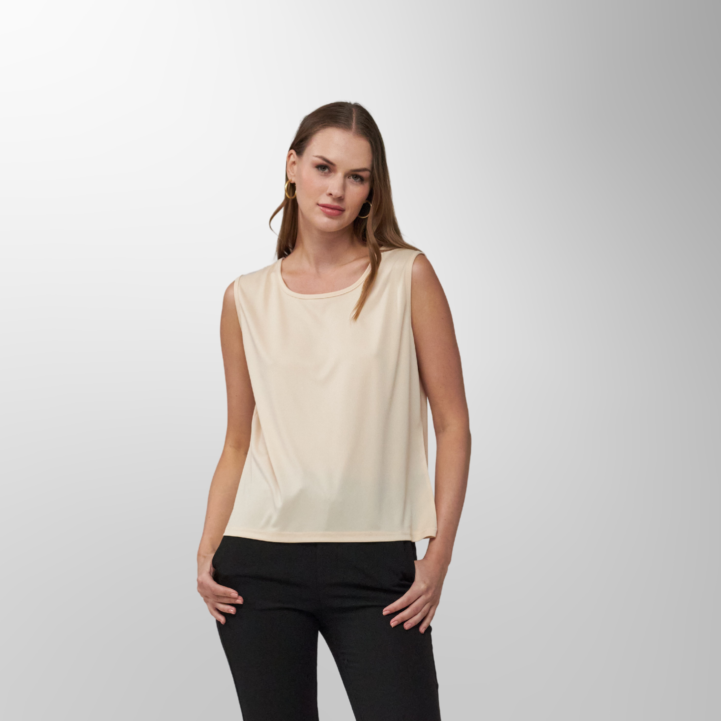 Toofan - Beige - Classic Tank Top – The Perfect Layering Essential for Every Wardrobe - M 100