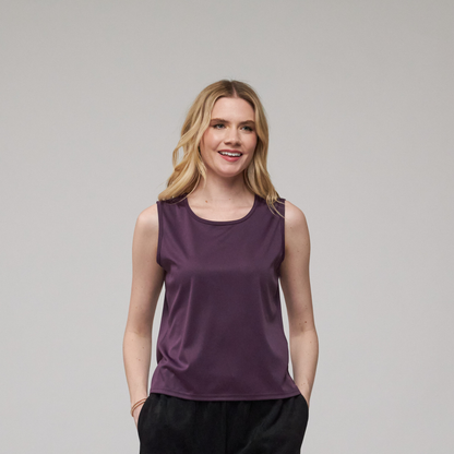 Toofan - Plum - Classic Tank Top Effortless Comfort with Timeless Appeal - M 100