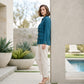 Toofan - Tier Shirt Peacock 100% Cupro Layered Button Down - CA173