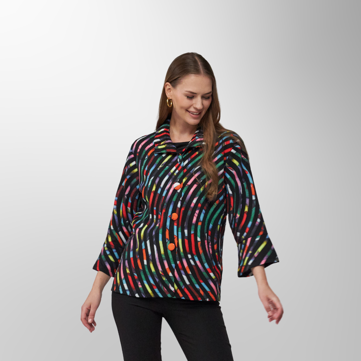 Toofan - Print - Soutache Multi Color Jacket – Artistry in Motion, Elegance in Color - SR 460 - 6