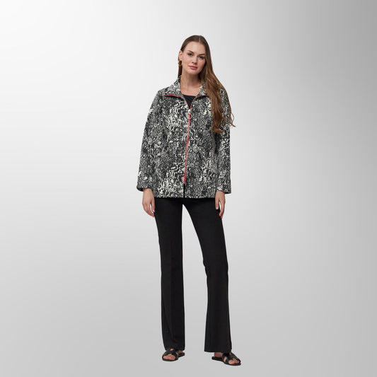 Toofan - Black/White - Urban Python Zip Jacket - BW9-08