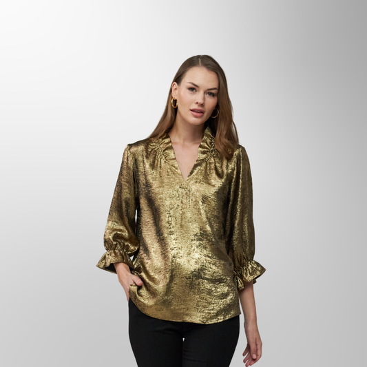 Toofan - Gold - Ruching Neckline Pull Over  - F 1 - 06