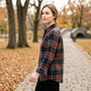 Toofan - Smocking Sleeve Scottish Plaid Shirt | Navy | 100% Polyester - PL 50-1