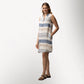 Toofan - Back Button Sleeveless A-Line Dress – Elegant Knee Length Linen Dress - LST 504
