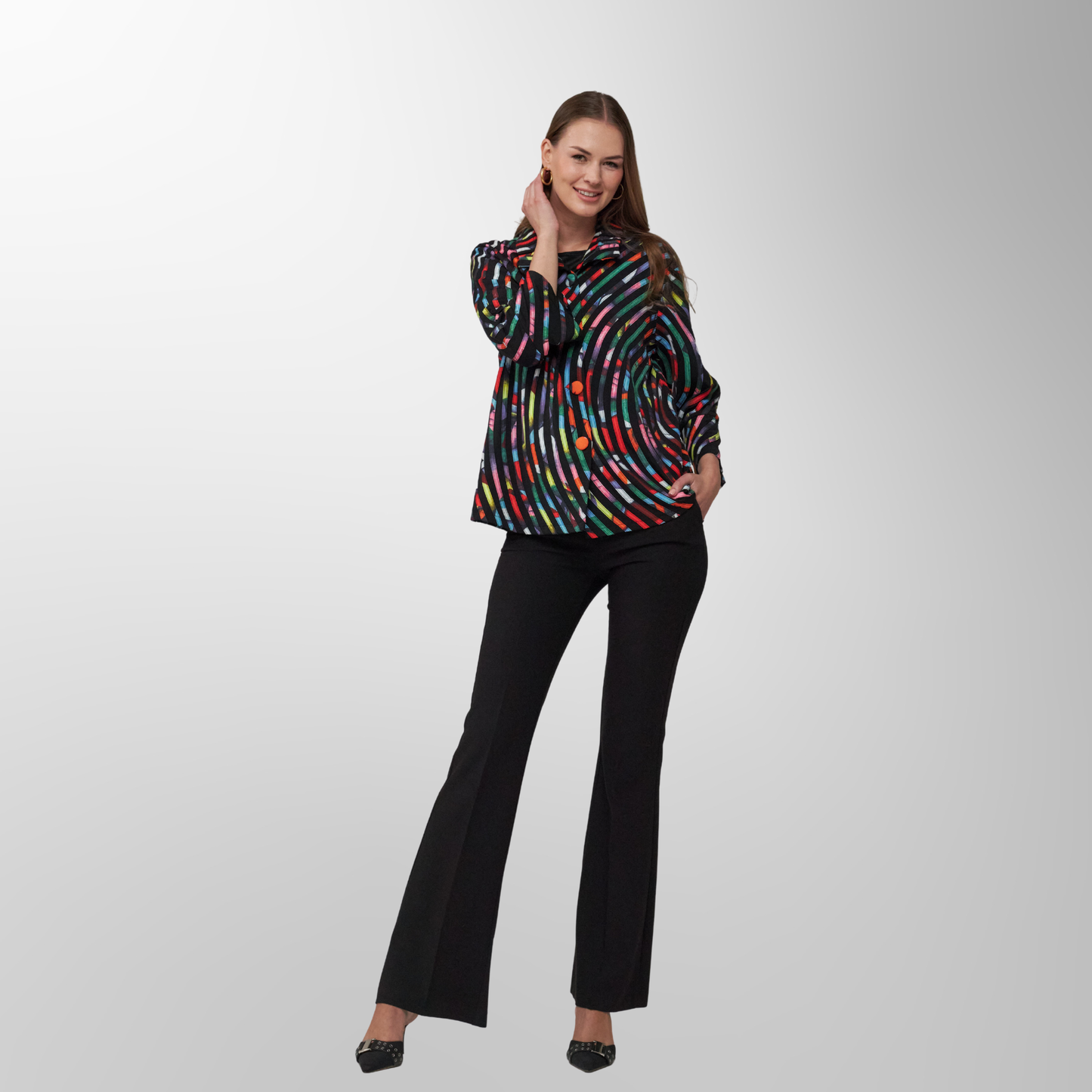 Toofan - Print - Soutache Multi Color Jacket – Artistry in Motion, Elegance in Color - SR 460 - 6