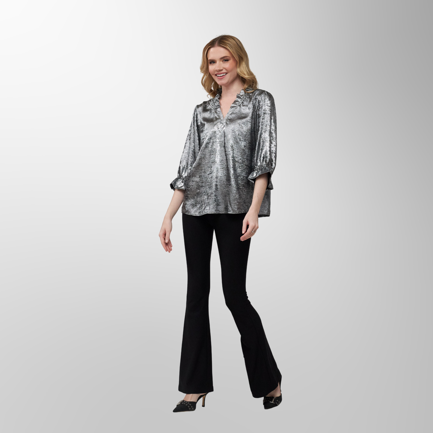 Toofan - Silver - Ruching Neckline Pull Over  - F 1 - 06