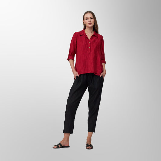 Toofan - Red - Red Ember Casual & Relaxed Top - CR 35