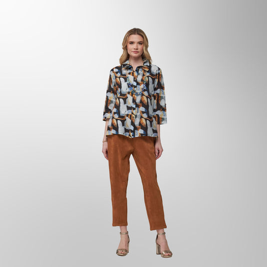 Toofan - Print - Rustic Abstract Women's Print Shirt - DP 34 - 695