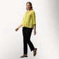 Toofan - Kiwi - Back-Pocket Detail Tailored Jacket – Women's Corduroy Cropped Blazer with Lapel Collar - TS 62