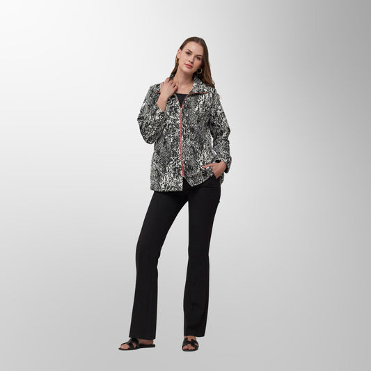 Toofan - Black/White - Urban Python Zip Jacket - BW9-08