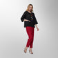 Toofan - Black - Midnight Elegance Relaxed Round Neck Top - CR 32
