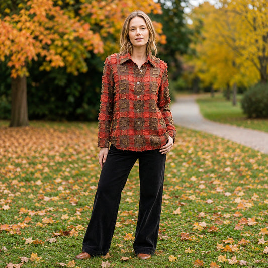 Toofan - Eyelash Shirt | Red 100% Polyester Relaxed Fit - EL38