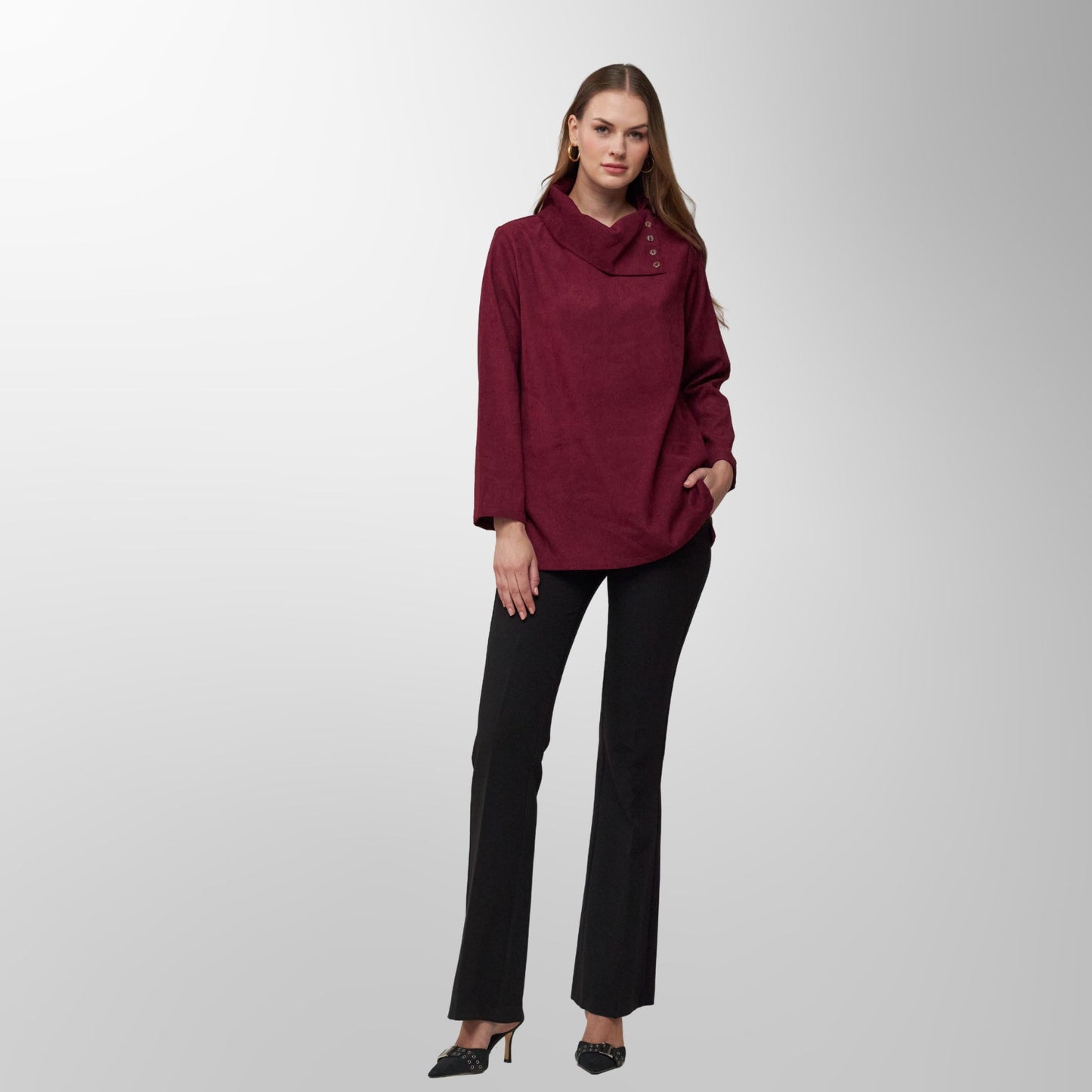 Cowl Neck Top – Effortless Elegance with Modern Comfort - C 802