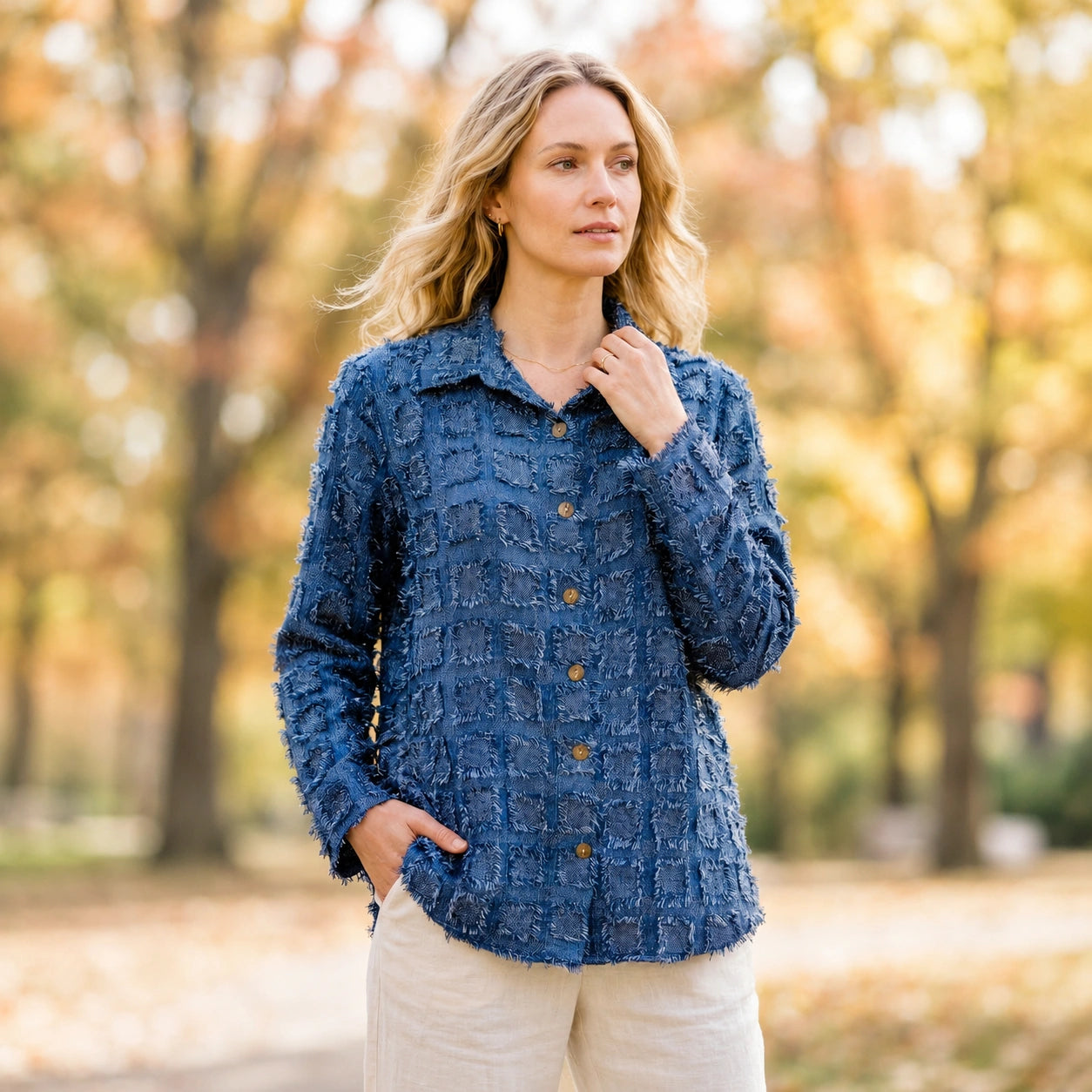 Toofan - Eyelash Shirt | Denim 100% Polyester Relaxed Fit - EL38