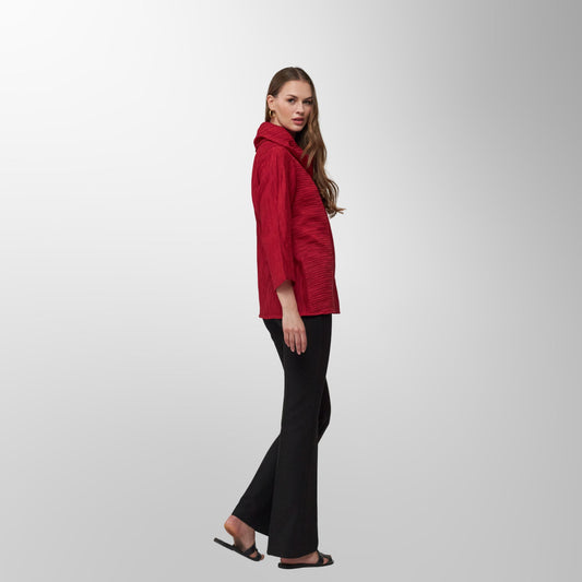 Toofan - Red - Red Breeze Relaxed Cowl Top - CR 28