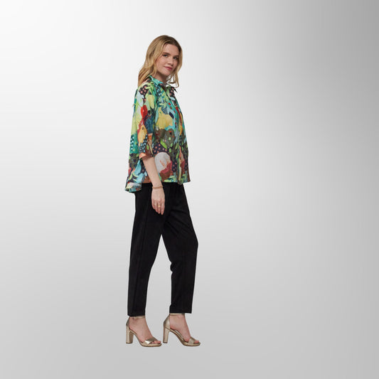 Toofan - Print - Floral Carnival Women's Collared Top - DP 34 - 681