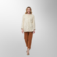 Toofan - Winter White - Winter White Faux Fur Bling Cardigan Jacket – Festive Elegance Redefined - FF 10 - 1