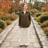 Toofan - Eyelash Shirt | Coffee 100% Polyester Relaxed Fit - EL38