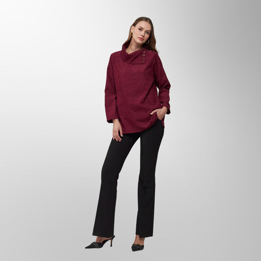 Cowl Neck Top – Effortless Elegance with Modern Comfort - C 802