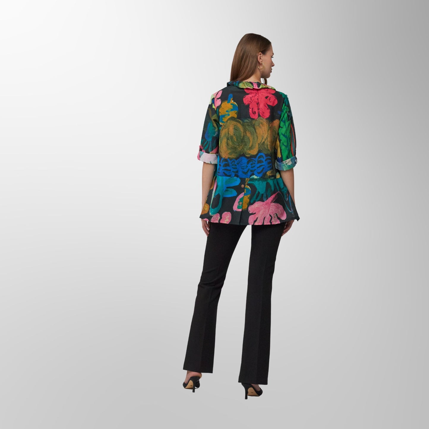 Toofan - Print - Midnight Jungle Print Button-Up Shirt - DP 34 - 778
