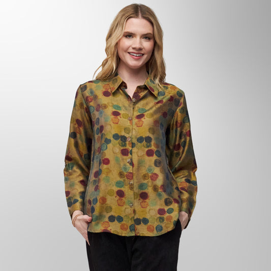 Toofan - Print - Golden Meadow Polka Dot Top - DP 38 - 2