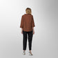 Toofan - Mocha - Mocha Ruffle V-Neck Button Top - CR 31